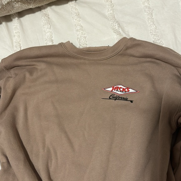 Jack’s Surfboards Cal Diamond Crewneck Tan Sweatshirt - Picture 4 of 4
